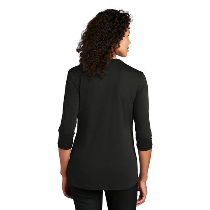 NEW SEI Ladies UV Choice Pique Henley - BLACK