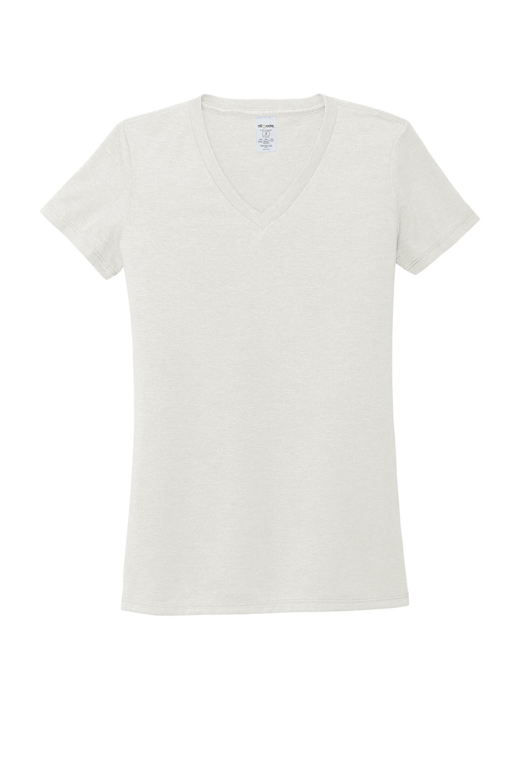 T4G Allmade® Women’s Tri-Blend V-Neck Tee - Fairly White