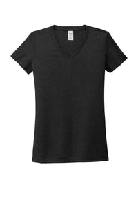 T4G Allmade® Women’s Tri-Blend V-Neck Tee - Space Black