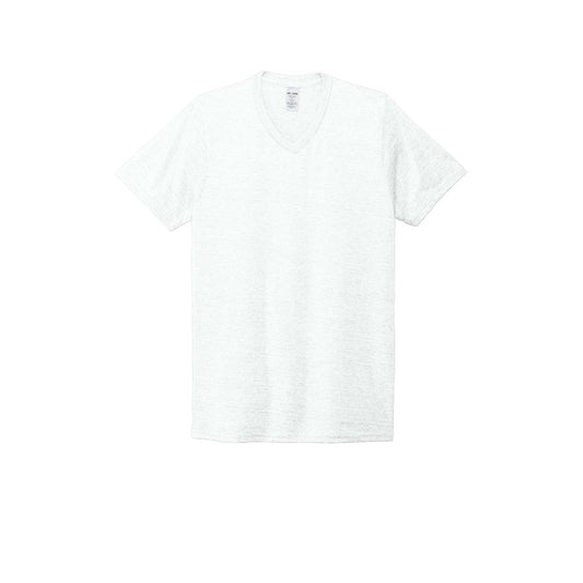 T4G Allmade® Unisex Tri-Blend V-Neck Tee - Fairly White