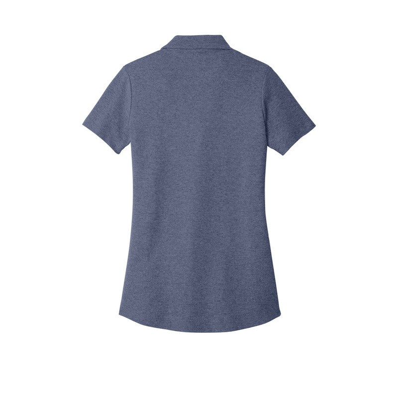 T4G Port Authority® Women's C-FREE® Cotton Blend Pique Polo - Navy Heather