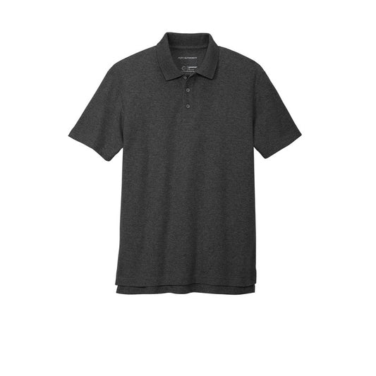 T4G Port Authority® C-FREE ® Cotton Blend Pique Polo - Charcoal Heather