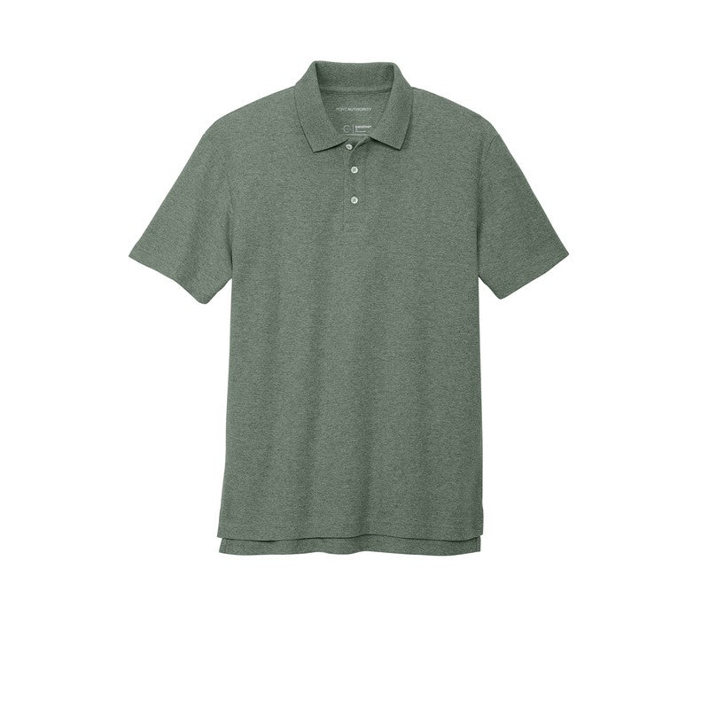 T4G Port Authority® C-FREE ® Cotton Blend Pique Polo - Dark Green Heather