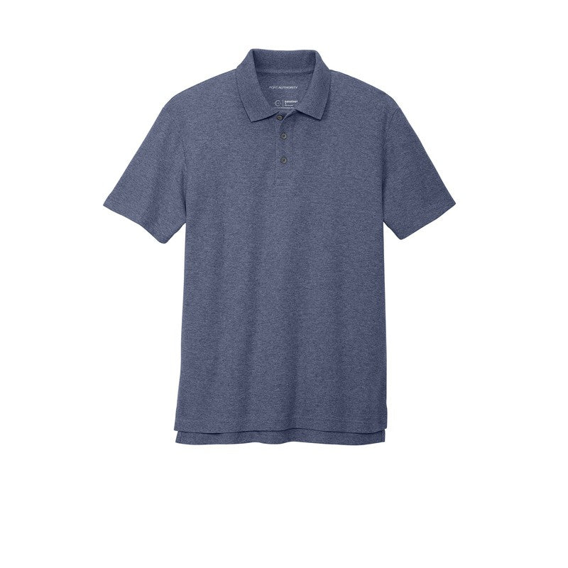 T4G Port Authority® C-FREE ® Cotton Blend Pique Polo - Navy Heather