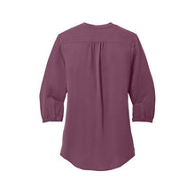 Load image into Gallery viewer, NEW SEI Port Authority® Ladies 3/4-Sleeve Textured Crepe Tunic - Purple Mist
