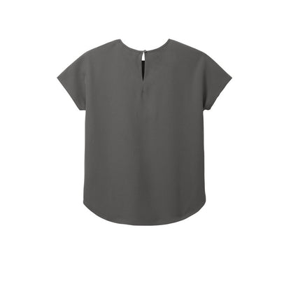 NEW SEI Mercer+Mettle® Women's Stretch Crepe Crew - Anchor Grey