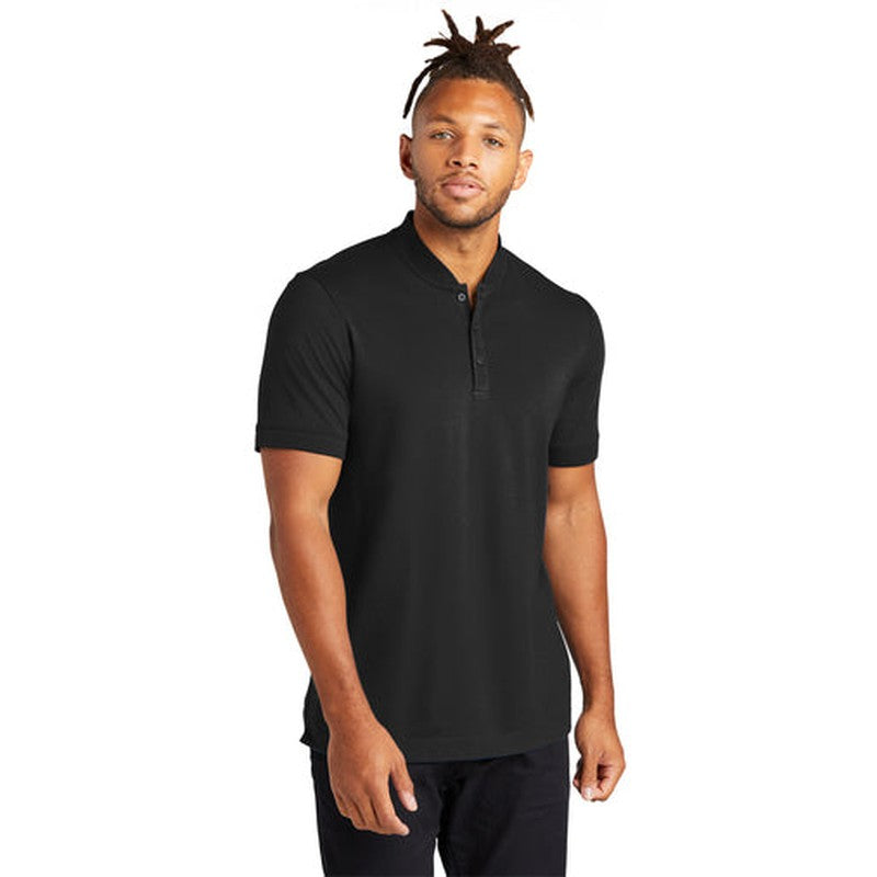 NEW - Mercer+Mettle® Stretch Pique Henley - Deep Black