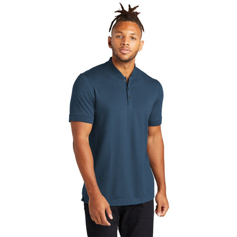 NEW - Mercer+Mettle® Stretch Pique Henley - Insignia Blue