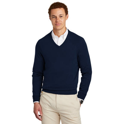 NEW - Brooks Brothers® Cotton Stretch V-Neck Sweater - Navy Blazer