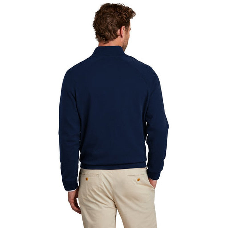 NEW - Brooks Brothers® Cotton Stretch 1/4-Zip Sweater - Navy Blazer