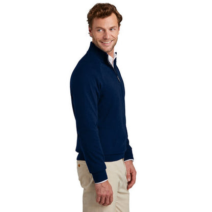 NEW - Brooks Brothers® Cotton Stretch 1/4-Zip Sweater - Navy Blazer