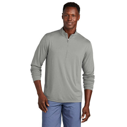 NEW - TravisMathew Coto Performance 1/4-Zip - Quiet Shade Grey Heather