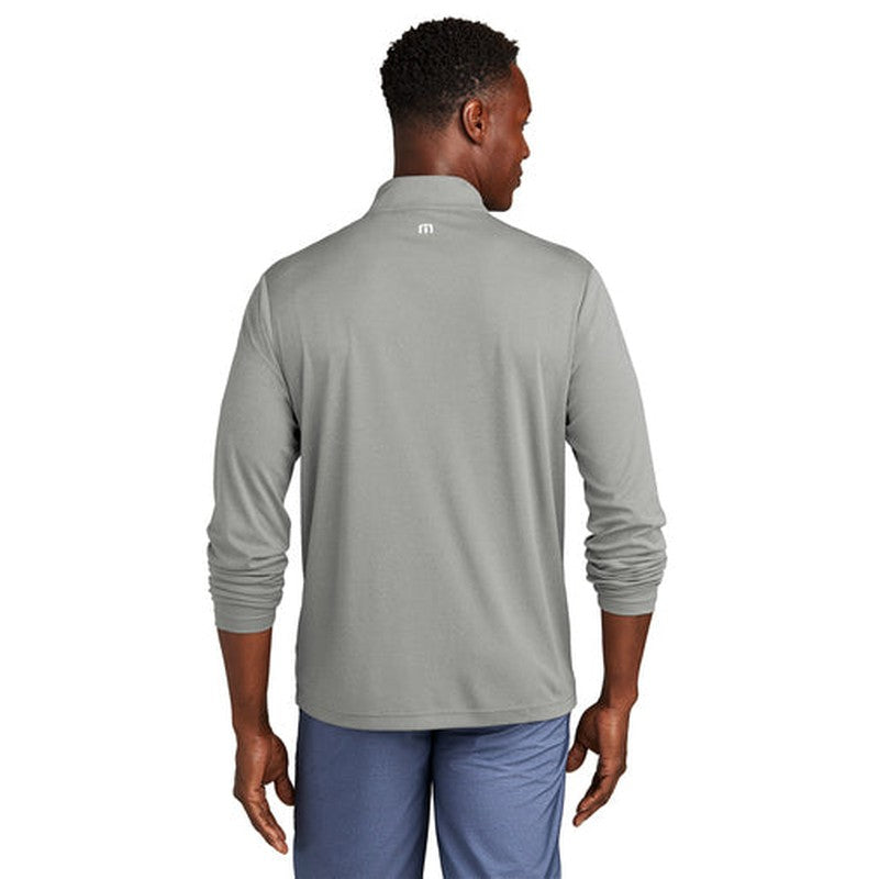 NEW - TravisMathew Coto Performance 1/4-Zip - Quiet Shade Grey Heather