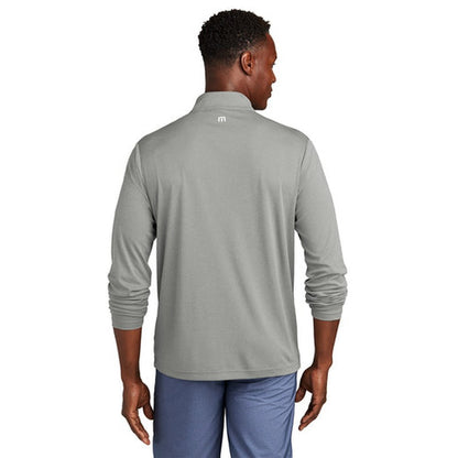 NEW - TravisMathew Coto Performance 1/4-Zip - Quiet Shade Grey Heather