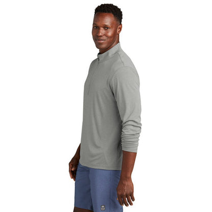 NEW - TravisMathew Coto Performance 1/4-Zip - Quiet Shade Grey Heather