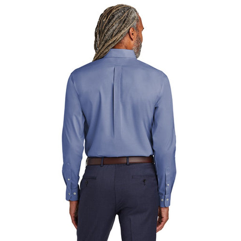 NEW - Brooks Brothers® Wrinkle-Free Stretch Pinpoint Shirt - Cobalt Blue