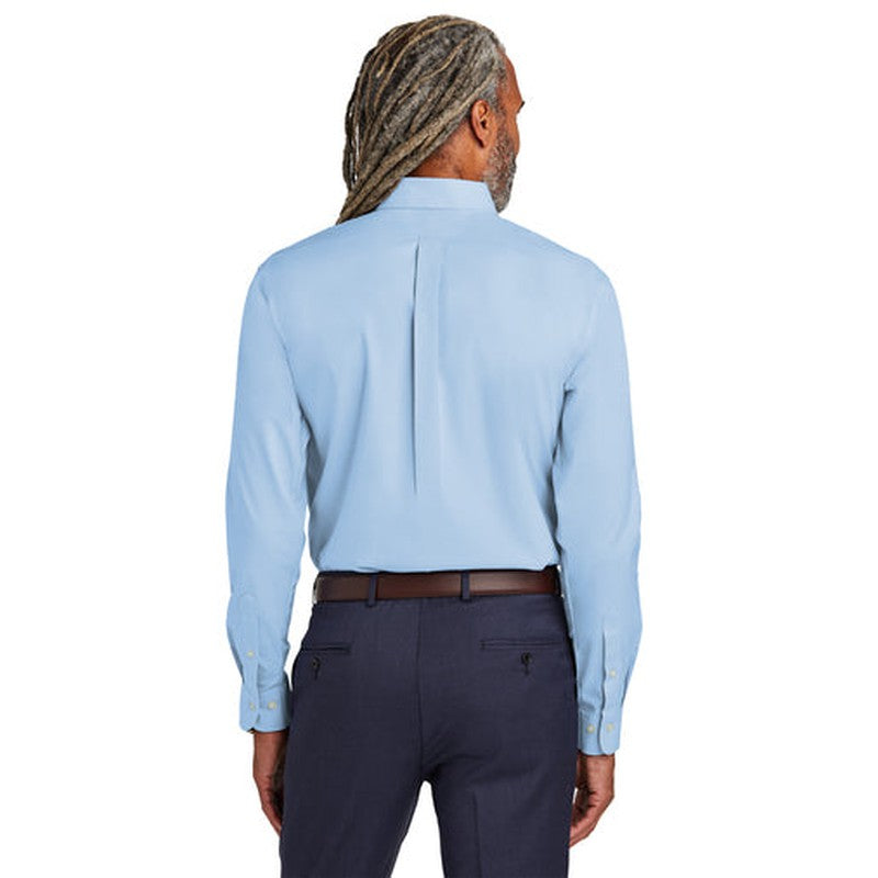 NEW - Brooks Brothers® Wrinkle-Free Stretch Pinpoint Shirt - Newport Blue