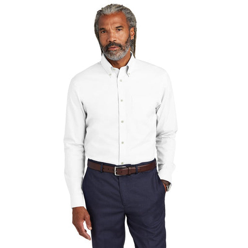 NEW - Brooks Brothers® Wrinkle-Free Stretch Pinpoint Shirt - White