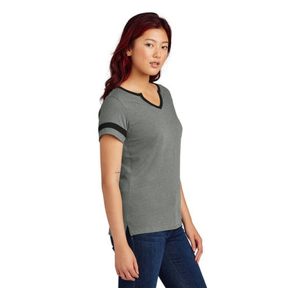 NEW SEI Sport-Tek® Ladies Halftime Notch Neck Tee - Vintage Heather/Black