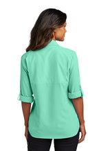 Load image into Gallery viewer, NEW - Port Authority® Ladies Long Sleeve UV Daybreak Shirt - Bright Seafoam
