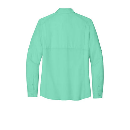 NEW - Port Authority® Ladies Long Sleeve UV Daybreak Shirt - Bright Seafoam