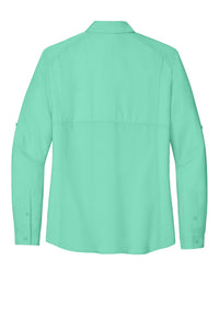 NEW - Port Authority® Ladies Long Sleeve UV Daybreak Shirt - Bright Seafoam