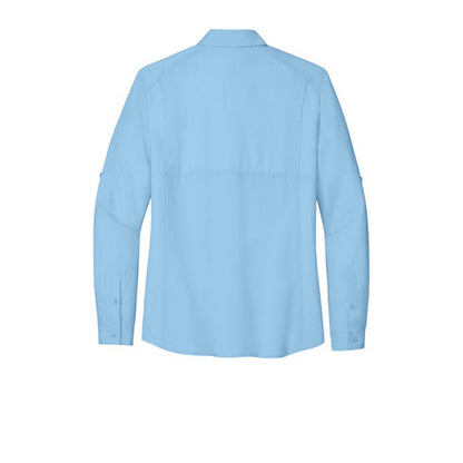 NEW - Port Authority® Ladies Long Sleeve UV Daybreak Shirt - Light Blue