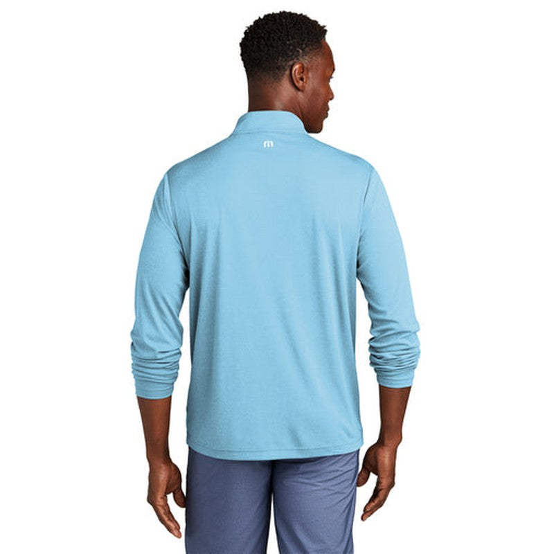 NEW - TravisMathew Coto Performance 1/4-Zip - Brilliant Blue Heather