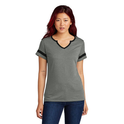 NEW SEI Sport-Tek® Ladies Halftime Notch Neck Tee - Vintage Heather/Black