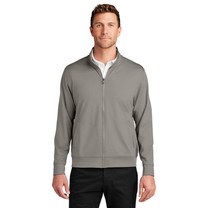 NEW - Port Authority® C-FREE® Double Knit Full-Zip - Smoke Grey