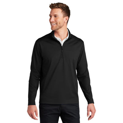 NEW - Port Authority® C-FREE® Double Knit 1/4-Zip - Deep Black