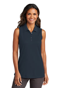 NEW - Port Authority® Ladies Dry Zone® UV Micro-Mesh Sleeveless Polo - River Blue Navy