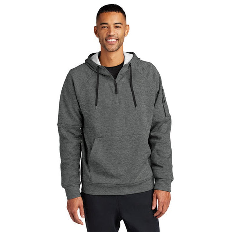 NEW - Nike Therma-FIT Pocket 1/4-Zip Fleece Hoodie - Charcoal Heather