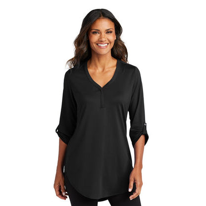 NEW SEI Port Authority® Ladies City Stretch 3/4-Sleeve Tunic - Black