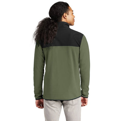 NEW - The North Face® Glacier 1/4-Zip Fleece - New Taupe Green/TNF Black