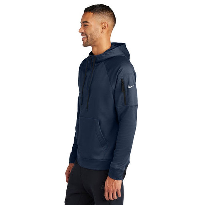 NEW - Nike Therma-FIT Pocket 1/4-Zip Fleece Hoodie - Navy