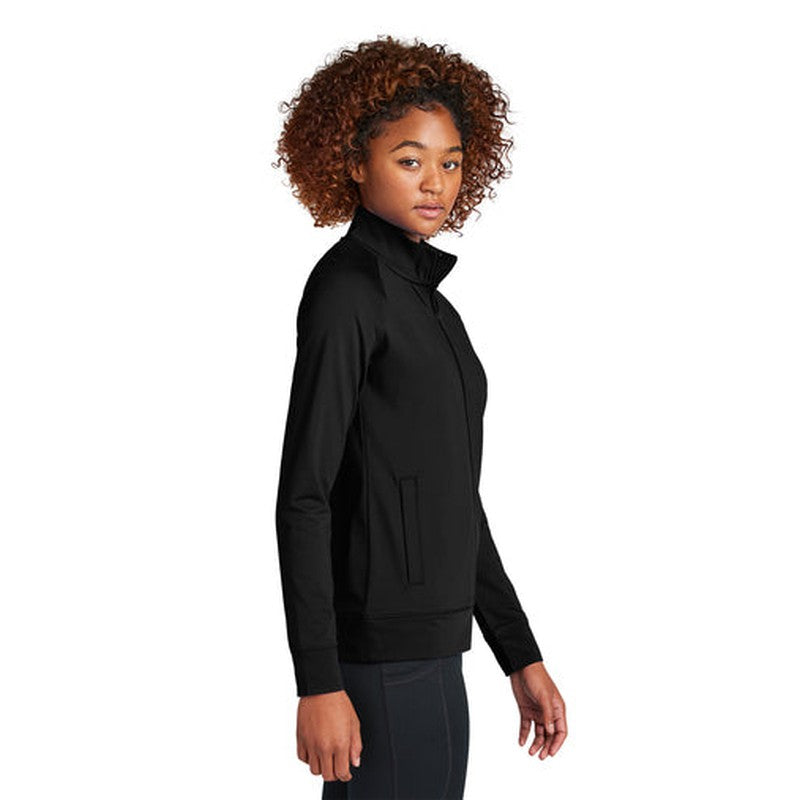 NEW SEI Sport-Tek® Ladies Sport-Wick® Stretch Full-Zip Cadet Jacket - Black