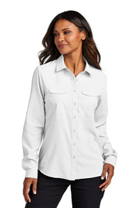 NEW - Port Authority® Ladies Long Sleeve UV Daybreak Shirt - White