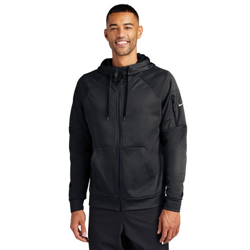 NEW - Nike Therma-FIT Pocket Full-Zip Fleece Hoodie - Black