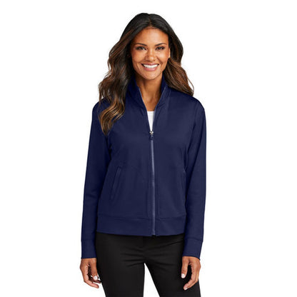 NEW SEI Port Authority® Ladies C-FREE® Double Knit Full-Zip - True Navy