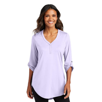 NEW SEI Port Authority® Ladies City Stretch 3/4-Sleeve Tunic - Bright Lavender