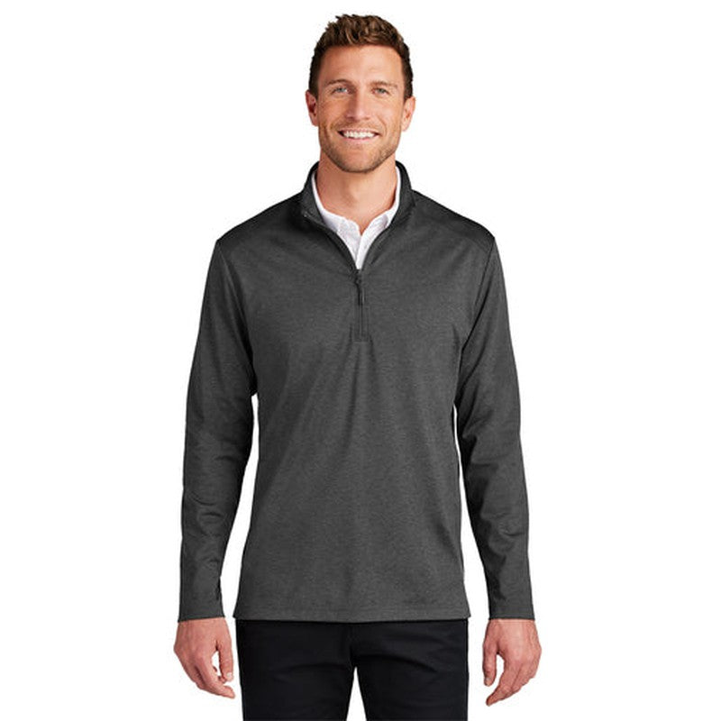 NEW - Port Authority® C-FREE® Double Knit 1/4-Zip - Grey Steel Heather