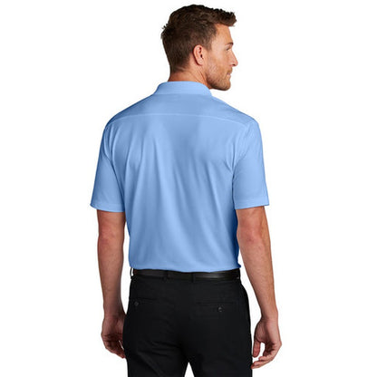 NEW SEI Port Authority® City Stretch Flat Knit Polo - Swiss Blue