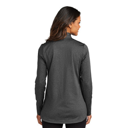 NEW - Port Authority® Ladies C-FREE® Double Knit 1/4-Zip - Grey Steel Heather