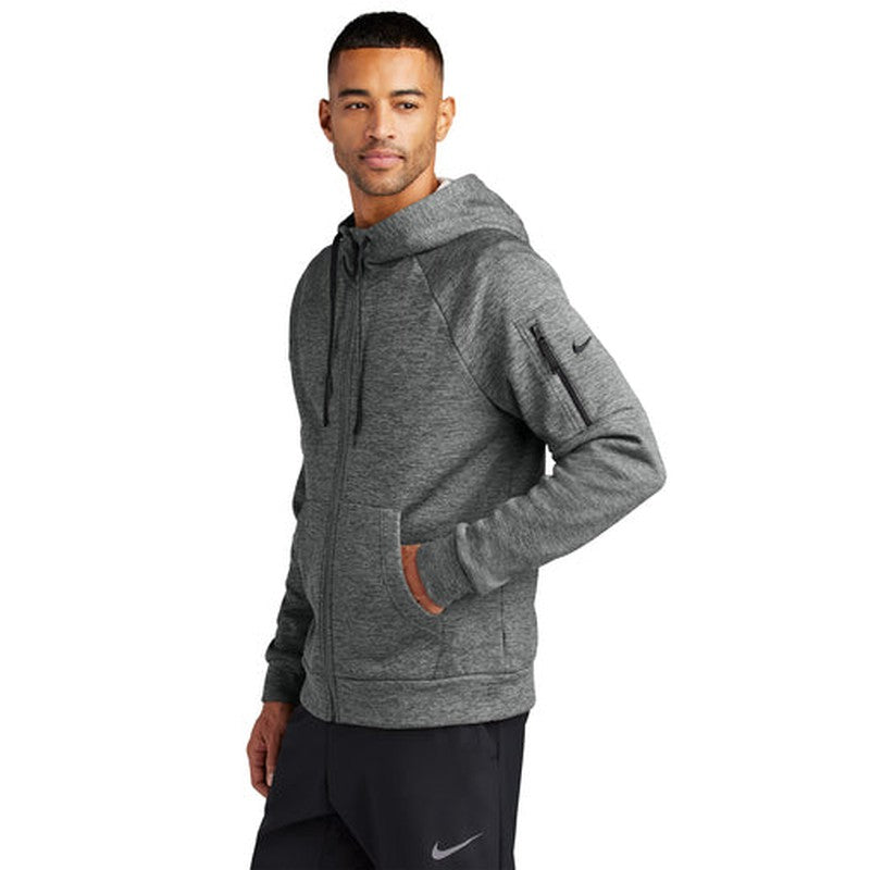 NEW - Nike Therma-FIT Pocket Full-Zip Fleece Hoodie - Charcoal Heather