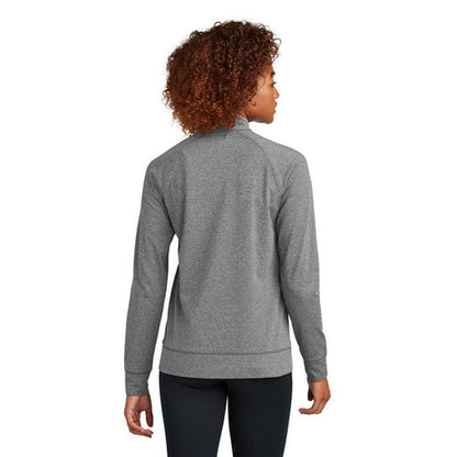 NEW SEI Sport-Tek® Ladies Sport-Wick® Stretch Full-Zip Cadet Jacket - Charcoal Grey Heather