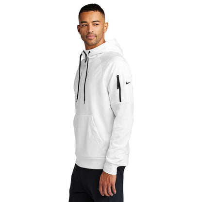 NEW - Nike Therma-FIT Pocket 1/4-Zip Fleece Hoodie - White