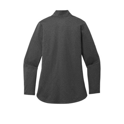 NEW - Port Authority® Ladies C-FREE® Double Knit 1/4-Zip - Grey Steel Heather