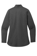 Load image into Gallery viewer, NEW - Port Authority® Ladies C-FREE® Double Knit 1/4-Zip - Grey Steel Heather
