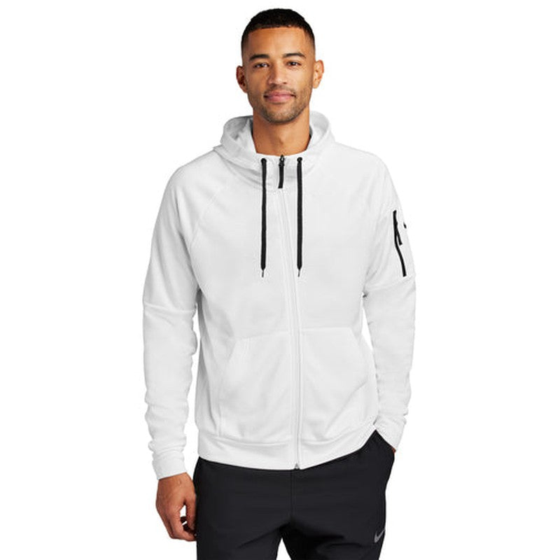 NEW - Nike Therma-FIT Pocket Full-Zip Fleece Hoodie - White